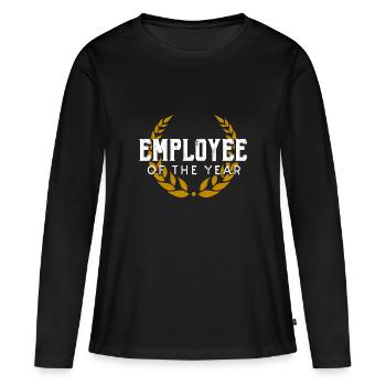 Employee of the Year Gift Office Award - Women's Premium Organic Long Sleeve Shirt - black - Front - Julia (174cm)