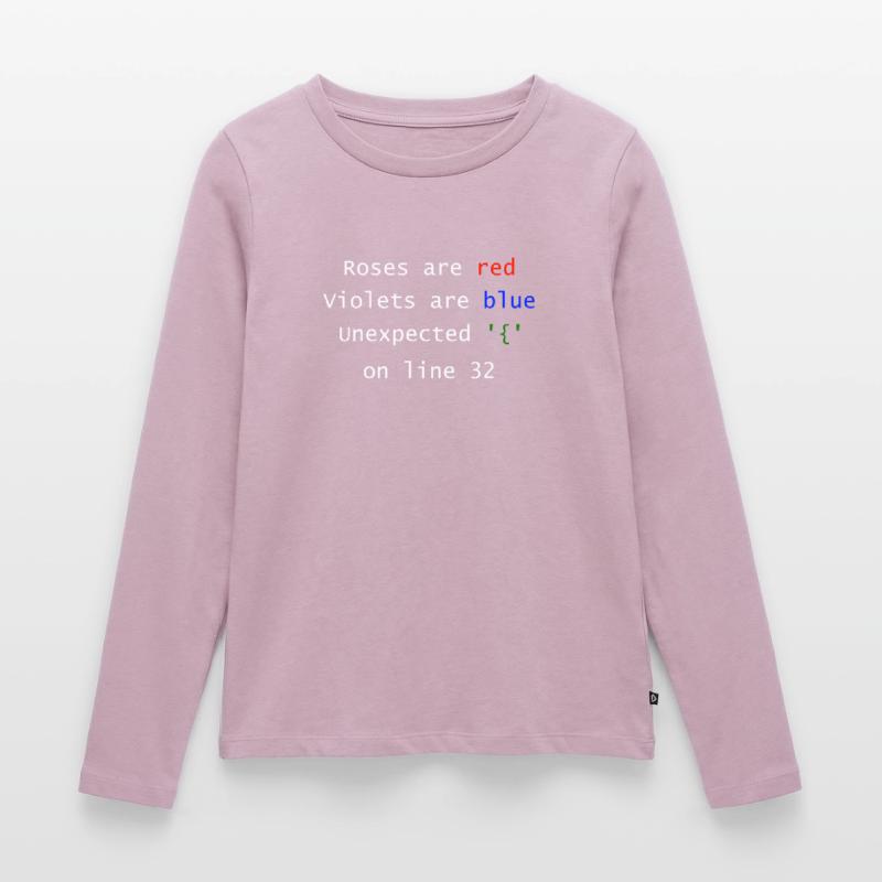 Unexpected on line | Programmierer Informatiker Frauen Premium Bio Langarmshirt