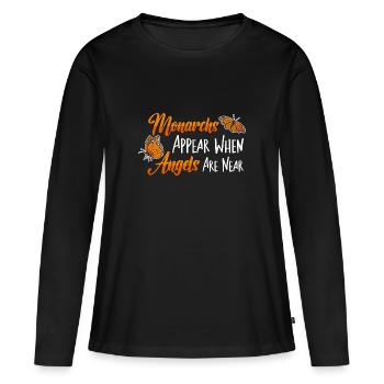 Monarque papillon monarque américain papillon monarque - T-shirt manches longues Premium bio Femme - noir - Devant - Julia (174cm)