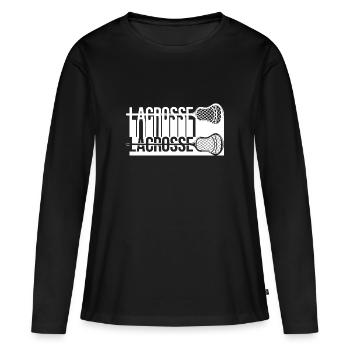 Lacrosse - Frauen Premium Bio Langarmshirt - Schwarz - Vorne - Julia (174cm)
