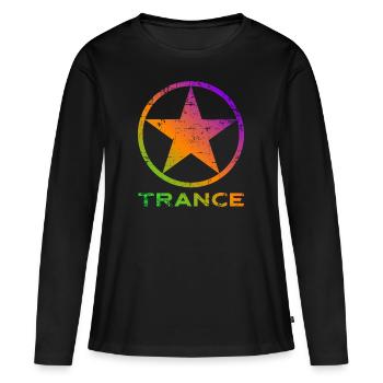 Trance Music - We Love Trance Uplifting Psytrance - Women's Premium Organic Long Sleeve Shirt - black - Front - Julia (174cm)