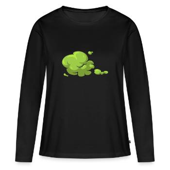 fart farting farting farting - Women's Premium Organic Long Sleeve Shirt - black - Front - Julia (174cm)