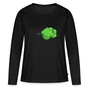 fart farting farting farting - Women's Premium Organic Long Sleeve Shirt - black - Front - Julia (174cm)