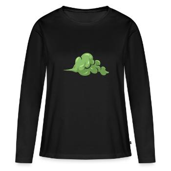 fart farting farting farting - Women's Premium Organic Long Sleeve Shirt - black - Front - Julia (174cm)