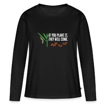 Monarque papillon monarque américain papillon monarque - T-shirt manches longues Premium bio Femme - noir - Devant - Julia (174cm)