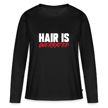 Bald Head Baldness Beard Bald Head - Women's Premium Organic Long Sleeve Shirt - black - Front - Julia (174cm)