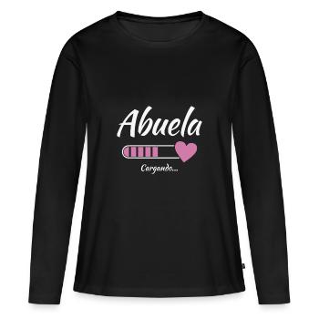 Grand-mère Loading Future Mamie - T-shirt manches longues Premium bio Femme - noir - Devant - Julia (174cm)
