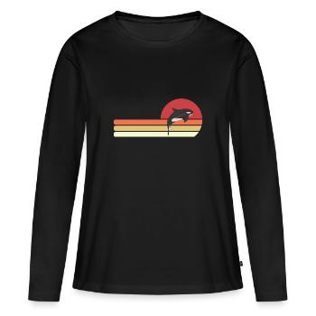King Orca: Ruler of the Seas - Women's Premium Organic Long Sleeve Shirt - black - Front - Julia (174cm)