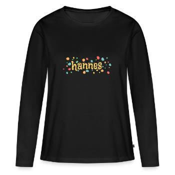 Taches de couleur hannes - T-shirt manches longues Premium bio Femme - noir - Devant - Julia (174cm)