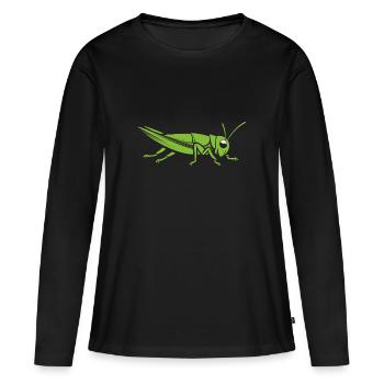 Grasshopper - Women's Premium Organic Long Sleeve Shirt - black - Front - Julia (174cm)