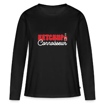 Ketchup Ketchup à la tomate - T-shirt manches longues Premium bio Femme - noir - Devant - Julia (174cm)