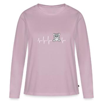 Schneeleopard - Frauen Premium Bio Langarmshirt - Altrosa - Vorne - Julia (174cm)