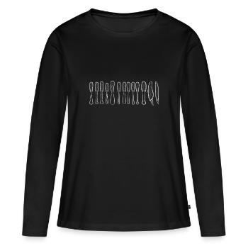 Charpentier sculpteur sur bois - T-shirt manches longues Premium bio Femme - noir - Devant - Julia (174cm)