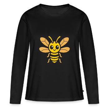 guêpe - T-shirt manches longues Premium bio Femme - noir - Devant - Julia (174cm)