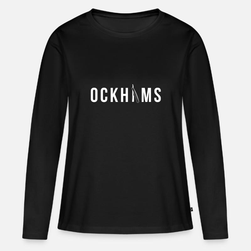 Ockhams Rasiermesser Philosophie Geschenk - Frauen Premium Bio Langarmshirt - Schwarz