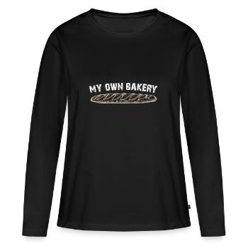 Ma propre boulangerie - faire cuire mon propre pain - T-shirt manches longues Premium bio Femme - noir - Devant - Julia (174cm)