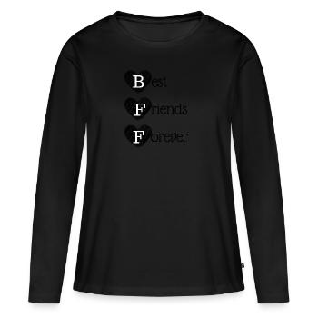 BFF DESIGN - Women's Premium Organic Long Sleeve Shirt - black - Front - Julia (174cm)