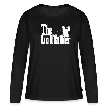 Cadeau drôle de golfeur - T-shirt manches longues Premium bio Femme - noir - Devant - Julia (174cm)