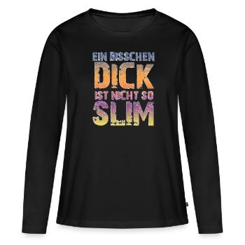 Perdre du poids - T-shirt manches longues Premium bio Femme - noir - Devant - Julia (174cm)