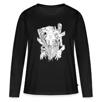 go on - Women's Premium Organic Long Sleeve Shirt - black - Front - Julia (174cm)