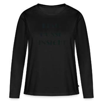 Beau Gosse insight - T-shirt manches longues Premium bio Femme - noir - Devant - Julia (174cm)