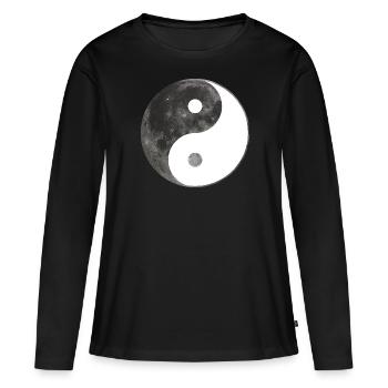 Yin-yang - T-shirt manches longues Premium bio Femme - noir - Devant - Julia (174cm)
