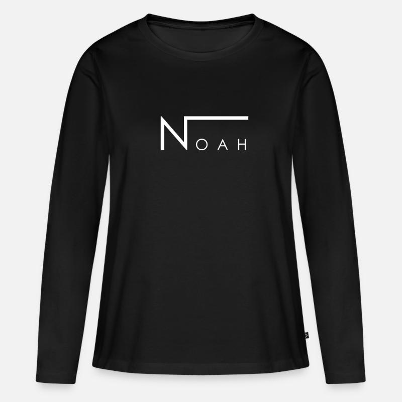 Noah - Frauen Premium Bio Langarmshirt - Schwarz