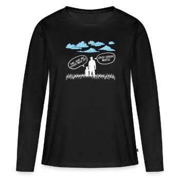 Cloud aus Linux Server meist Geschenkidee - Frauen Premium Bio Langarmshirt - Schwarz - Vorne - Julia (174cm)