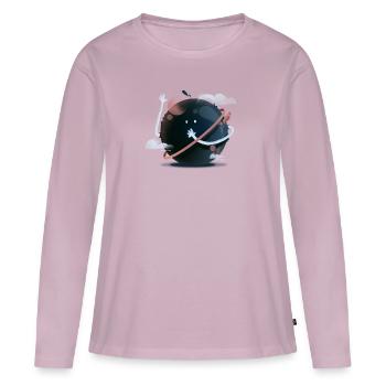 Planet - character - Women's Premium Organic Long Sleeve Shirt - dusky pink - Front - Julia (174cm)