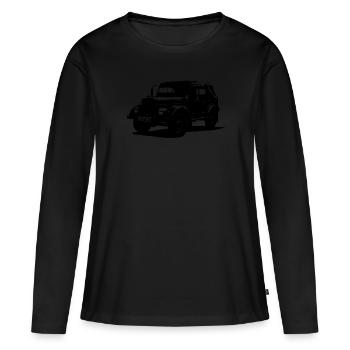 Véhicule tout-terrain GAZ 69A de Russie - T-shirt manches longues Premium bio Femme - noir - Devant - Julia (174cm)