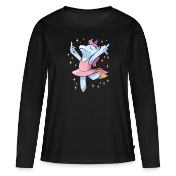 Unicorn Costume Party Unicorn Carnival - Women's Premium Organic Long Sleeve Shirt - black - Front - Julia (174cm)