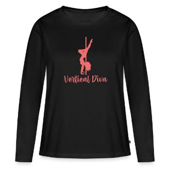Pole Dance Pole Fitness - T-shirt manches longues Premium bio Femme - noir - Devant - Julia (174cm)