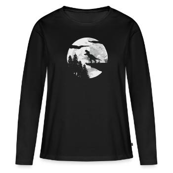 T-Rex Tyrannosaurus Rex - T-shirt manches longues Premium bio Femme - noir - Devant - Julia (174cm)