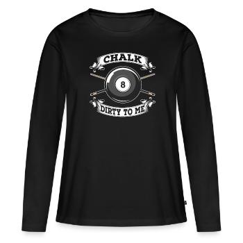 Billard 8 boules - T-shirt manches longues Premium bio Femme - noir - Devant - Julia (174cm)