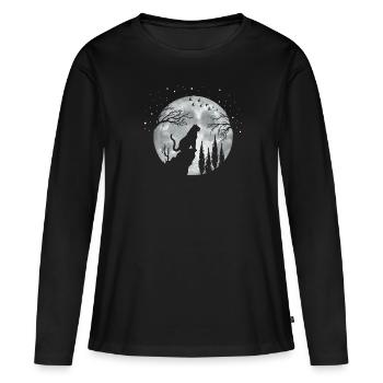 Tiger - Frauen Premium Bio Langarmshirt - Schwarz - Vorne - Julia (174cm)