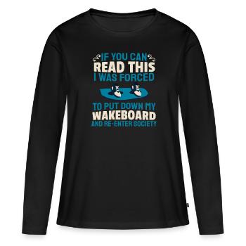 Wakeboarden Wakeboarding Wakeboard - T-shirt manches longues Premium bio Femme - noir - Devant - Julia (174cm)