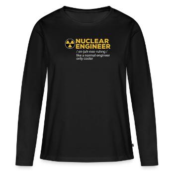 Physicien physicien - T-shirt manches longues Premium bio Femme - noir - Devant - Julia (174cm)