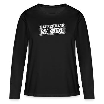 Basse Guitare Basse Guitare Basse Bassiste - T-shirt manches longues Premium bio Femme - noir - Devant - Julia (174cm)