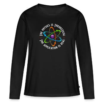 Physik Physiker - Frauen Premium Bio Langarmshirt - Schwarz - Vorne - Julia (174cm)