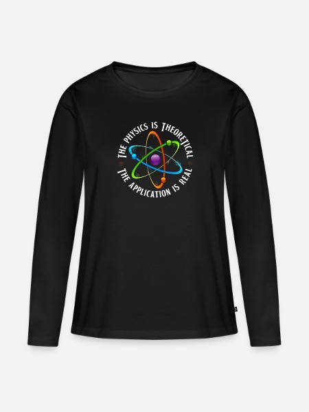 Physik Physiker - Frauen Premium Bio Langarmshirt - Schwarz