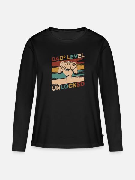 Zwillingspapa Zwillinge Vater Papi Vatertag Papa - Frauen Premium Bio Langarmshirt - Schwarz