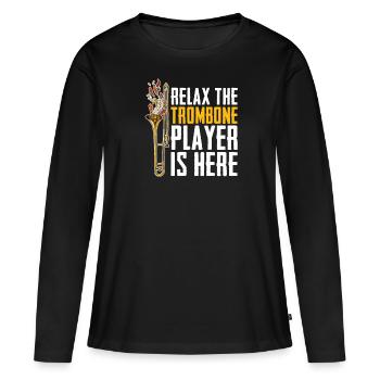 Jazz - T-shirt manches longues Premium bio Femme - noir - Devant - Julia (174cm)