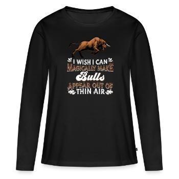 Taureau Taureau - T-shirt manches longues Premium bio Femme - noir - Devant - Julia (174cm)