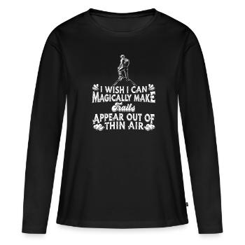 Randonnée Trekking Randonneurs - T-shirt manches longues Premium bio Femme - noir - Devant - Julia (174cm)