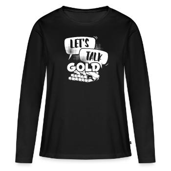 Mines d’or - T-shirt manches longues Premium bio Femme - noir - Devant - Julia (174cm)