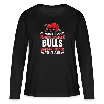 Taureau Taureau - T-shirt manches longues Premium bio Femme - noir - Devant - Julia (174cm)