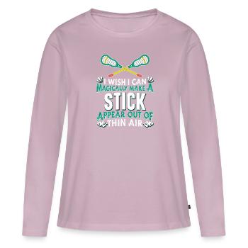 Lacrosse - T-shirt manches longues Premium bio Femme - rose poudré - Devant - Julia (174cm)