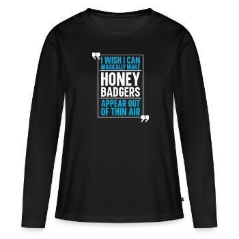 Ratel - T-shirt manches longues Premium bio Femme - noir - Devant - Julia (174cm)