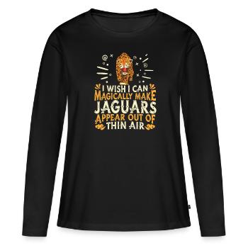 Jaguar - T-shirt manches longues Premium bio Femme - noir - Devant - Julia (174cm)