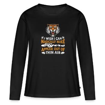 Tiger - Frauen Premium Bio Langarmshirt - Schwarz - Vorne - Julia (174cm)
